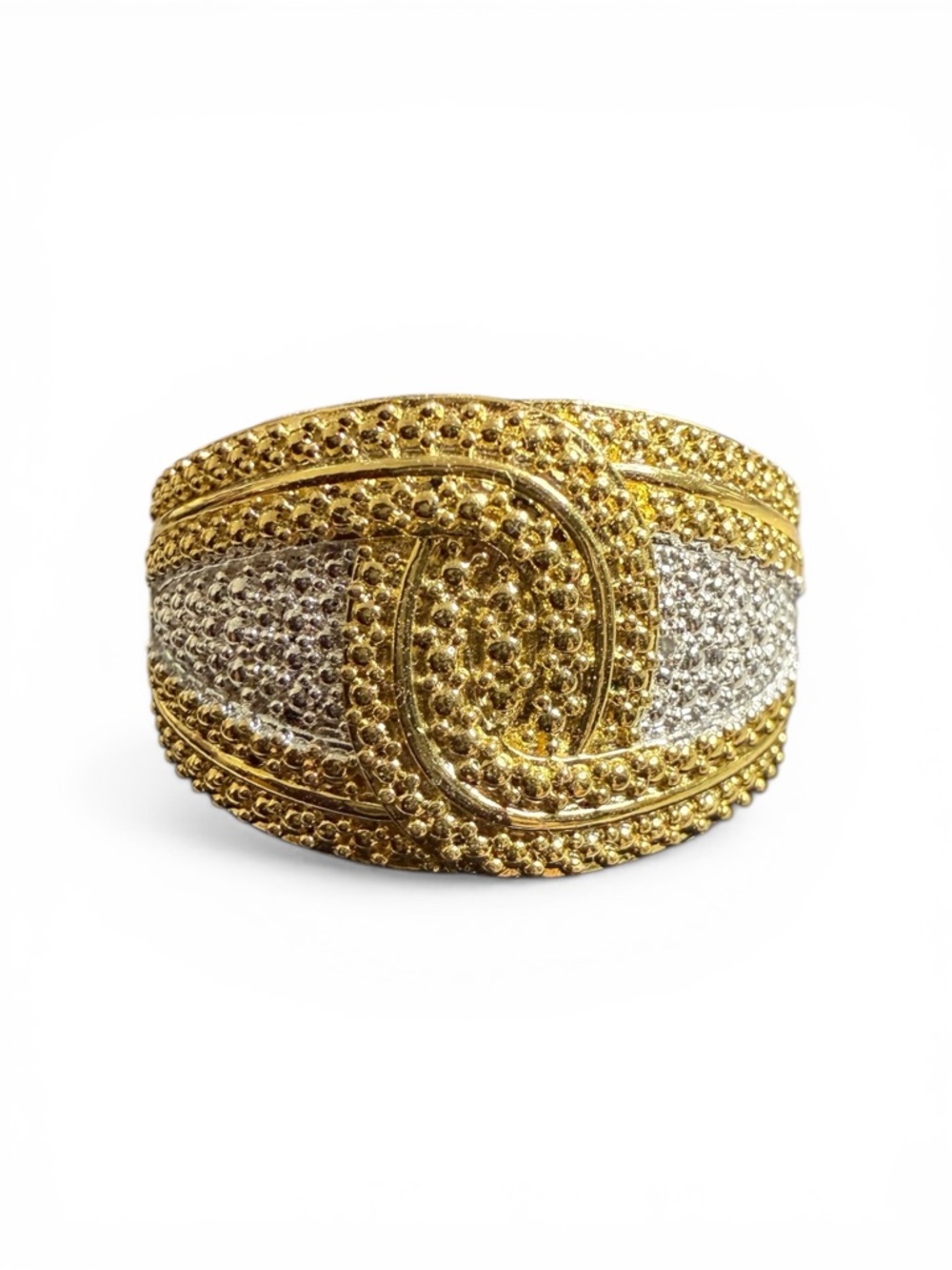 Karis Diamond Accent Size 9 Gold and Silver Two-Tone